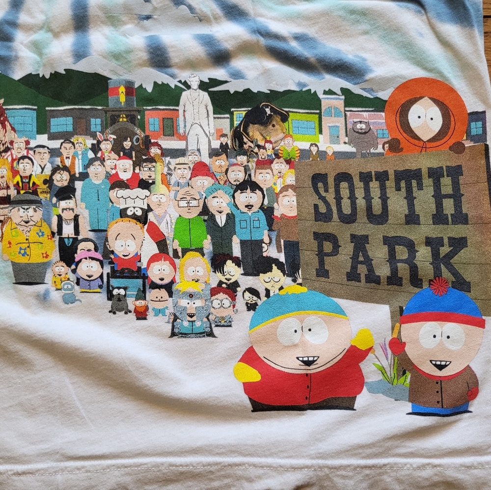 South Park Opening Huf Tie Dye T-shirt Entire Cast 2017 Comedy Central Large